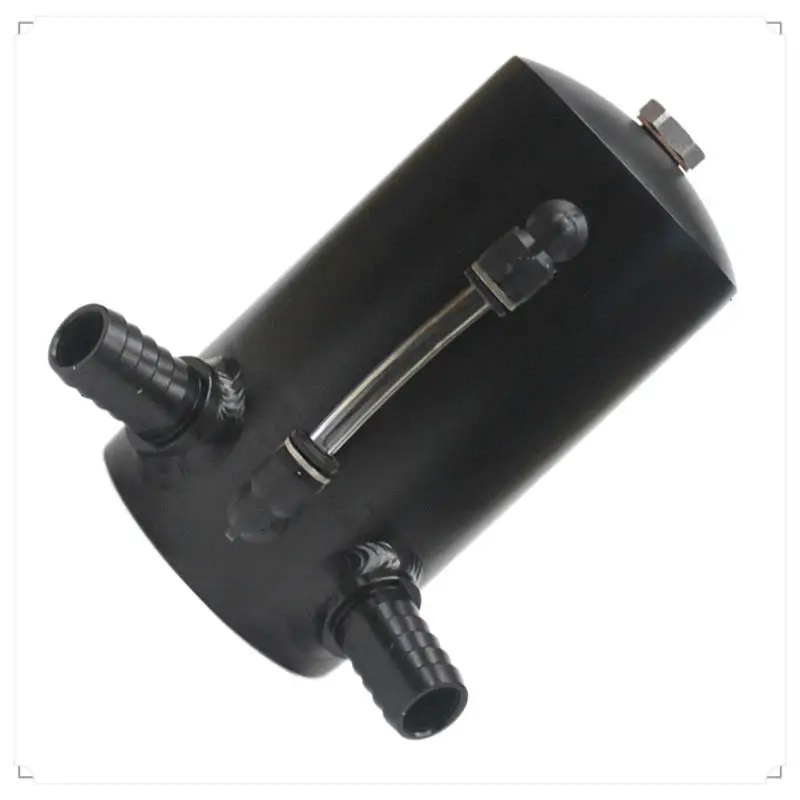 

Aluminum Alloy Oil Catch Tank Reservoir 500Ml Universal Car Styling Engine Fuel Separator Can 2X19mm