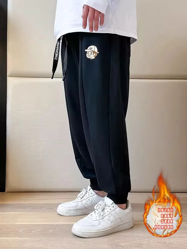 

Trendy plus Size Men's Clothing Fat People Extra Large Casual Pants Autumn Winter Fce Loose Cuffed Sports Sweatpants