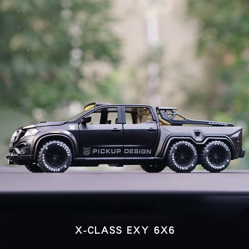 1:28  X-CLASS EXY 6X6 Pickup Simulation Alloy Car Modle Metal Toy Car Sound Light Pull Back Model Toys For Boys Light Toys