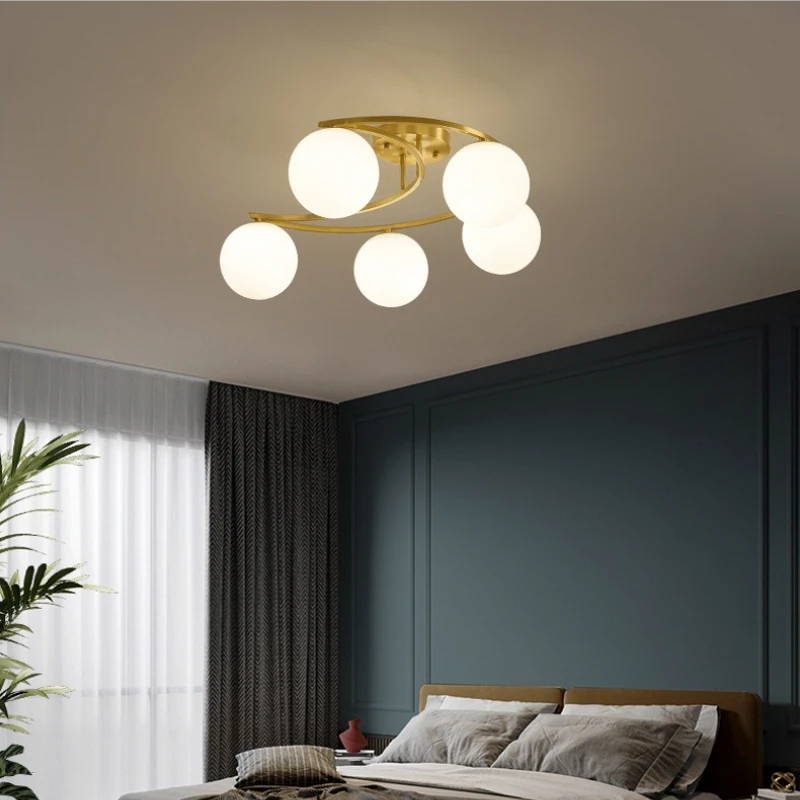 

Nordic Led Ceiling Light Creative Ceiling Pendant Light Living Room Glass Lamp Fixture Home Decor Bedroom Lighting Chandelier