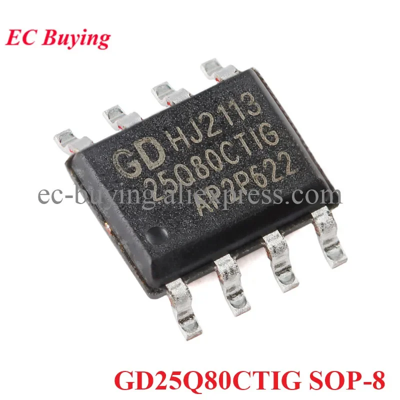 10pcs/lot GD25Q80CTIG 25Q80CT GD25Q80CT GD25Q80CTIGR SOP-8 25Q80CTIG SOP8 8M-bit 3.3V Serial Flash IC Chip New Original