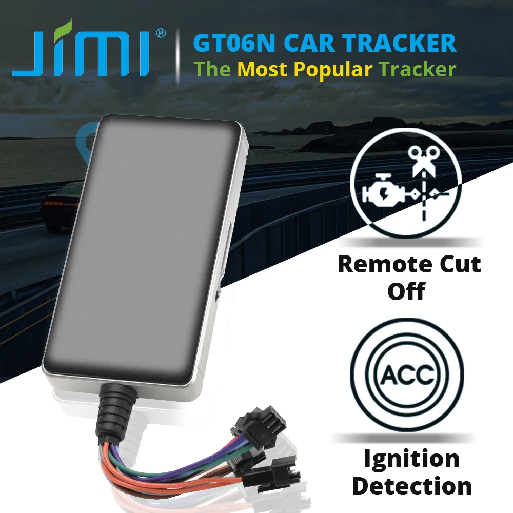 

Jimi GT06N Car Tracker Vehicle GPS Tracker Real Time Tracking Voice Monitor SOS Multi-alarms Tracker Remote Cut-off with APP Web