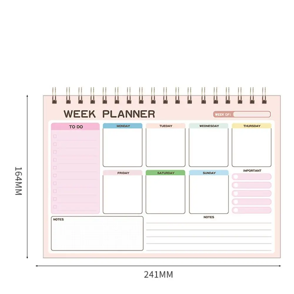 Weekly Plan 2025 Planner Notebook Time Organizer Schedule Journal A5 Planner Notepad Efficiency Daily Planner Reminder