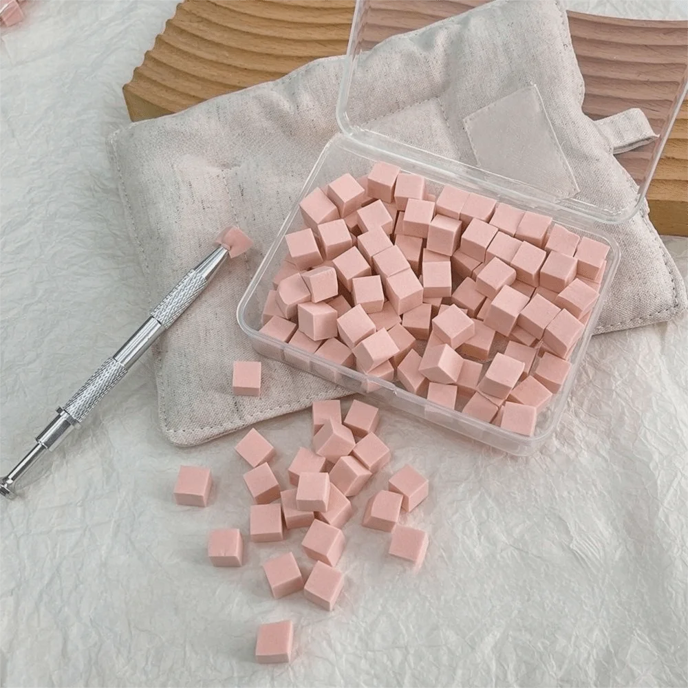 Elastische Färbung Stempeln Farbverlauf Nagel Schwamm Set Weiche High Rebound Nagel Stamper Schwamm Mini Quadrat Nail art Tofu Chunks Mädchen