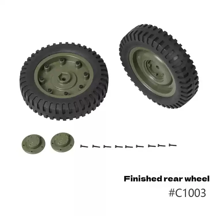 Fms1: 6 Climbers Willis Wwii Classic Simulation Climbing Off Road Vehicle Shell Finished Tire Suspension Accessories Gift image 3