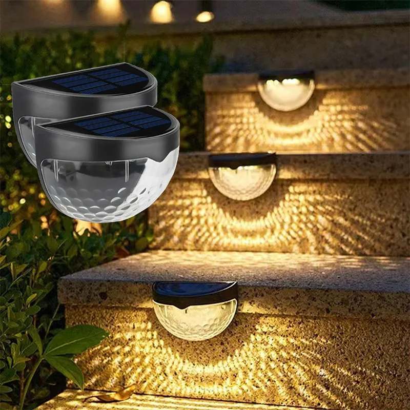 6Pack LED Solar Light Outdoor Wall Lamps Energy Garden Lamps Waterproof Solar Fence Lamp Christmas Decoration Festoon Led Light