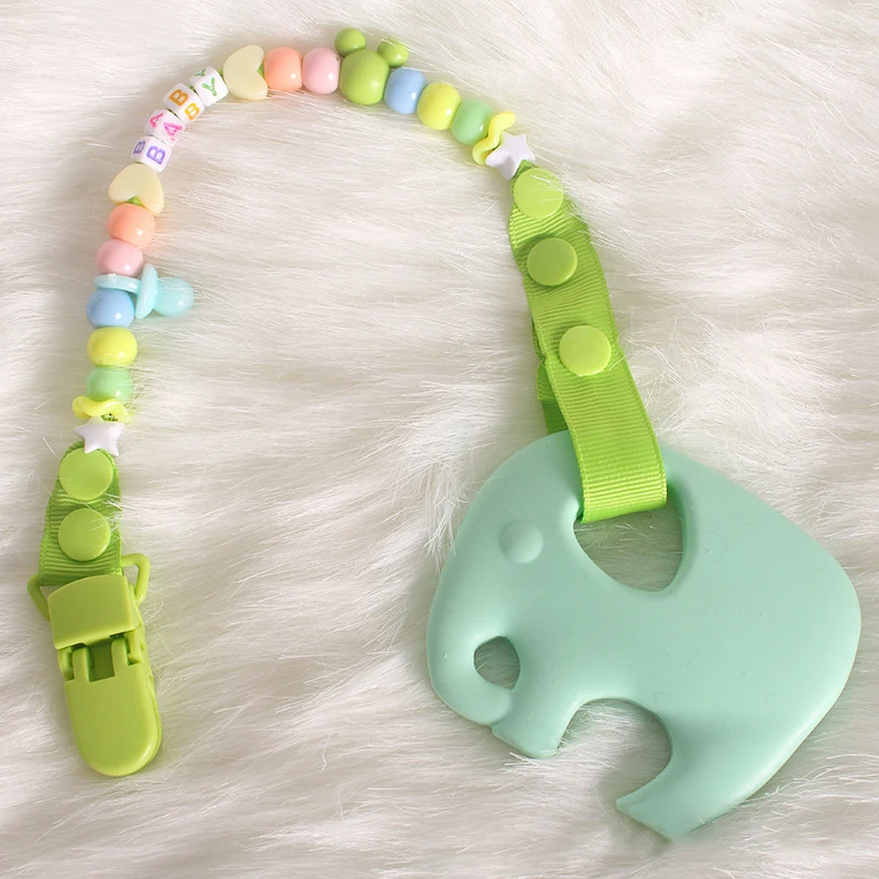 Baby Pacifier Leash Newborns Beads Soother Nippler Chain Newborn Baby Dummy Anti-lost Pacifiers Clips for Teether Nipples Care