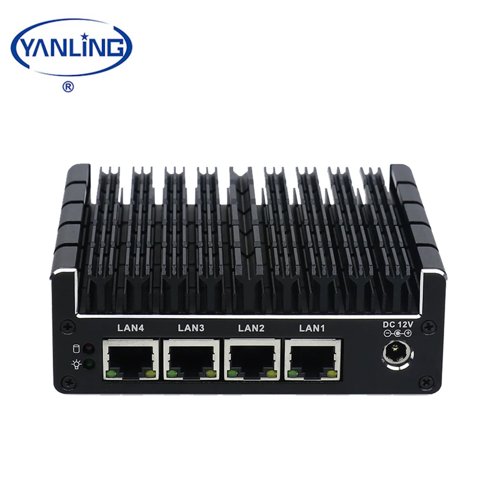 YanLing In-tel J1360 Mini PC Quad Core 4 LAN Fanless Computer With Pfsense AES-NI Support Star Product From CES 2019 In Stock