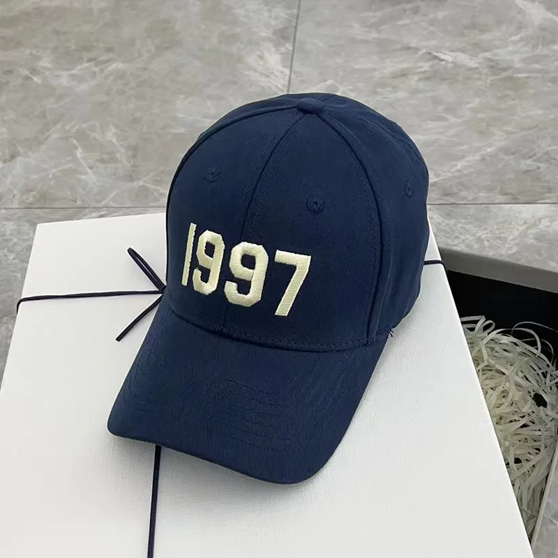 Sports-style Cotton Baseball Cap with Embroidered 1997 Letters, Lightweight, Slightly Stretchy Casual Hat