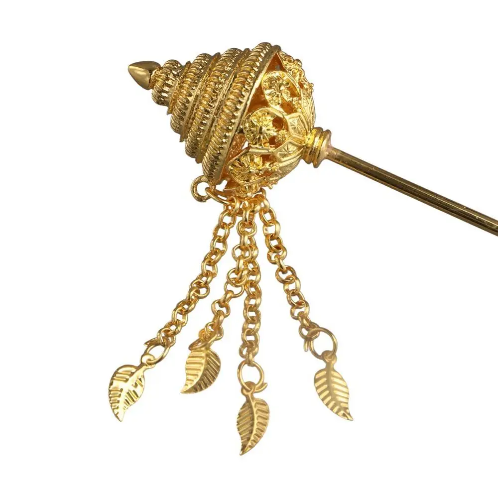 Accesorios de disfraz étnico, accesorios para el cabello para niña, tocados de estilo antiguo, palillos de Metal para el cabello, tocado tailandés, horquilla con borlas