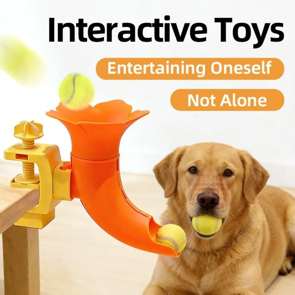 

Adjustable Self-Serving Dog Ball Launcher Relieving Boredom Indoors Self-entertainment Dog Ball Throw Launcher Dog Training Safe