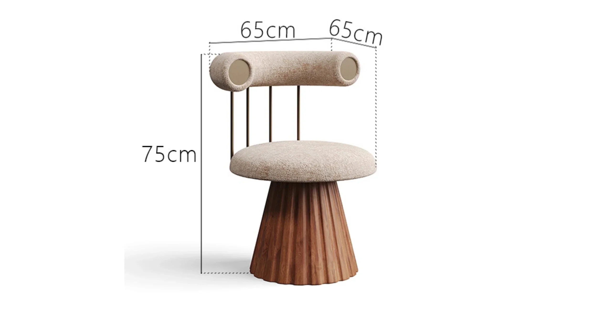 Modern minimalist French make-up dressing stool, rotating desk and chair