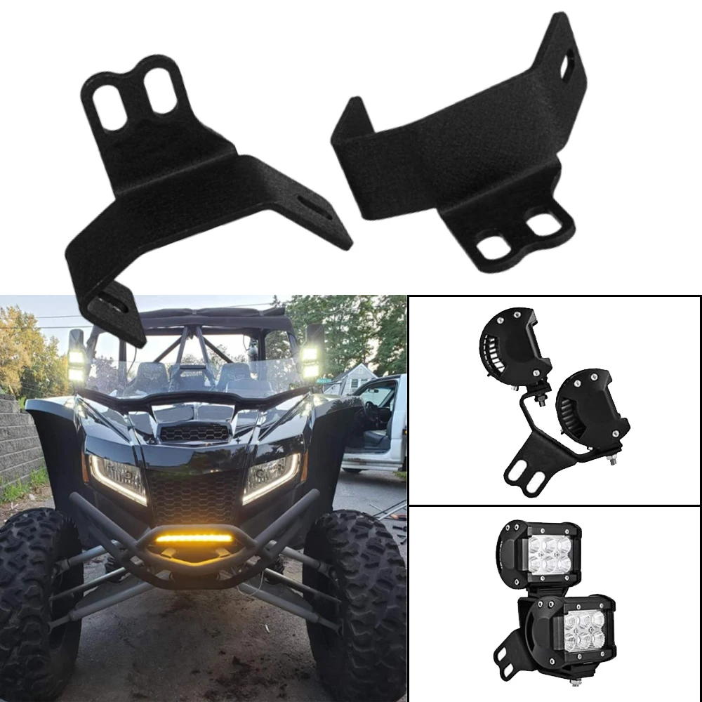 A-Pillar Roll Bar Dual Led Working Pod Lights Mounting Brackets for Polaris RZR XP 1000 2014-2019 RZR900 2015-2019