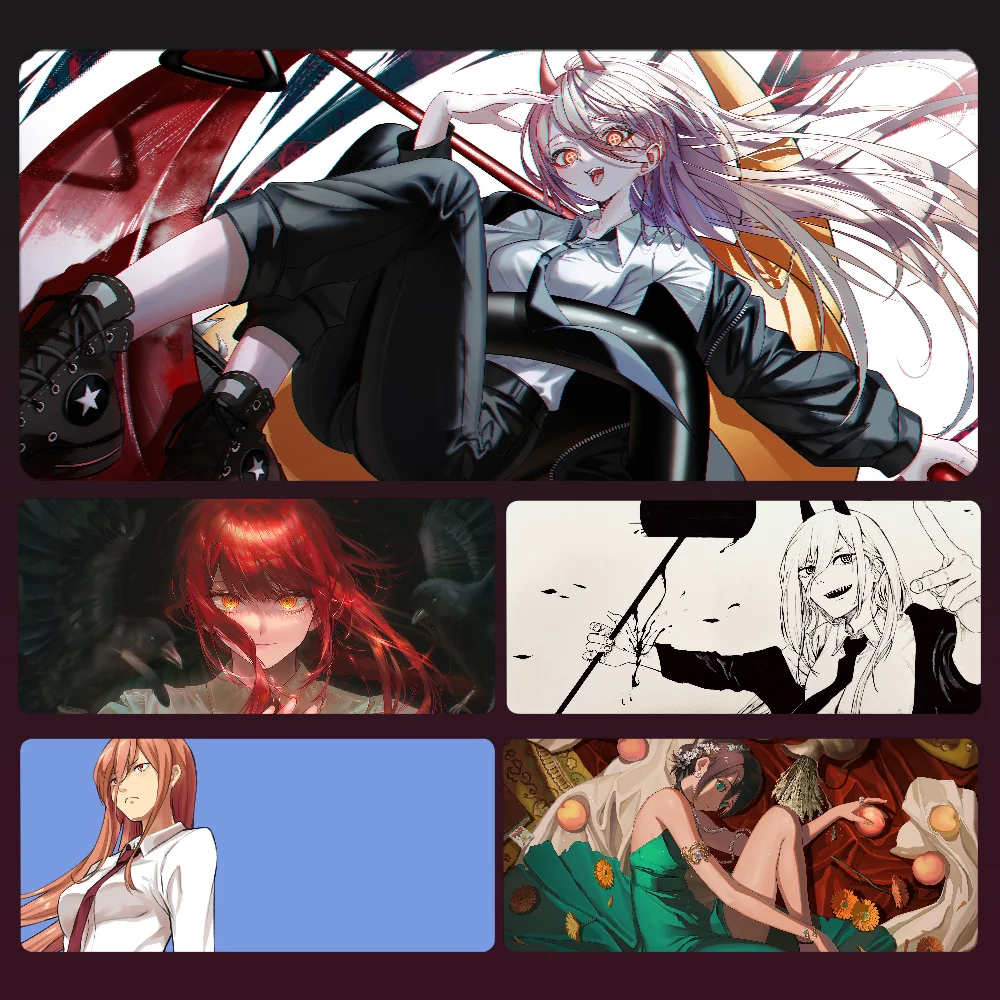 Anime C-Chainsaw Man Mousepad Mouse Mat Desk Mat With Pad Gaming Accessories Prime Gaming XXL Keyboard Pad