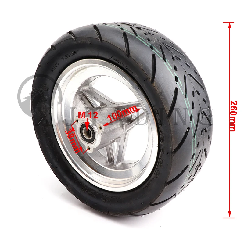 For Electric Scooter 11 Inch Inflatable Vacuum wheel 90/65-6.5 City Road Thickening Tubeless Tire with Aluminum Alloy Rim