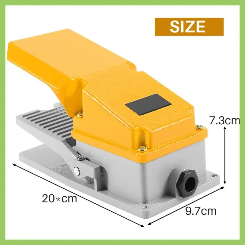 

LT4 Foot Switch Aluminium Case Treadle Pedal Switch For Machine Tool Control Silver Contact