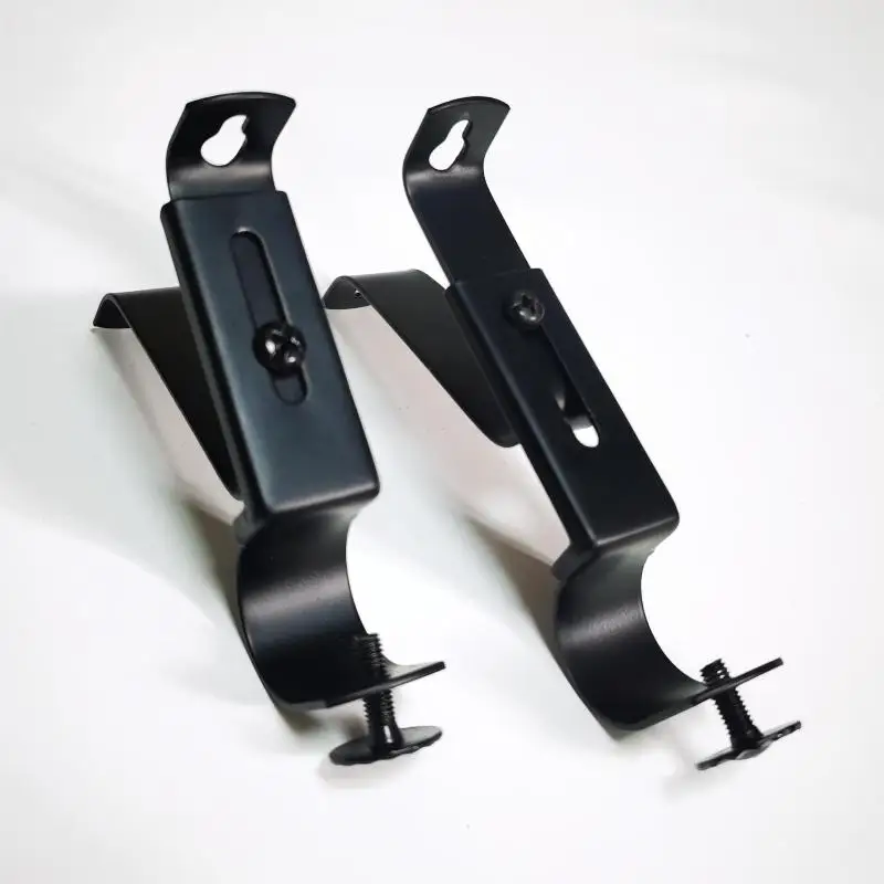 Adjustable Metal Curtain Rod Brackets Heavy Duty Black Gold Finishes For Home Bedroom Window Installation