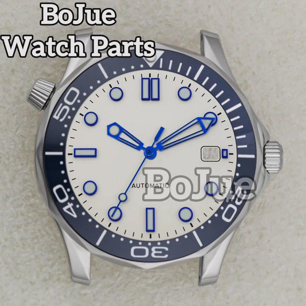 

NH35 41mm Steel Watch Case 31mm Dial Hands Sapphire Crystal For Mod Seamaster 300 Seiko NH34 NH35 NH36 Movement 10ATM Waterproof