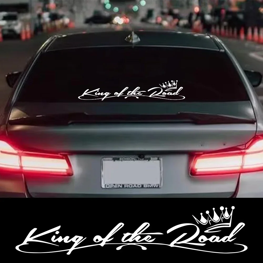 

Вырезанная виниловая наклейка «Король дороги», автомобильная наклейка, водостойкая наклейка на кузов автомобиля, бампер, заднее окно, персонализированные автомобильные аксессуары для декора «сделай сам»