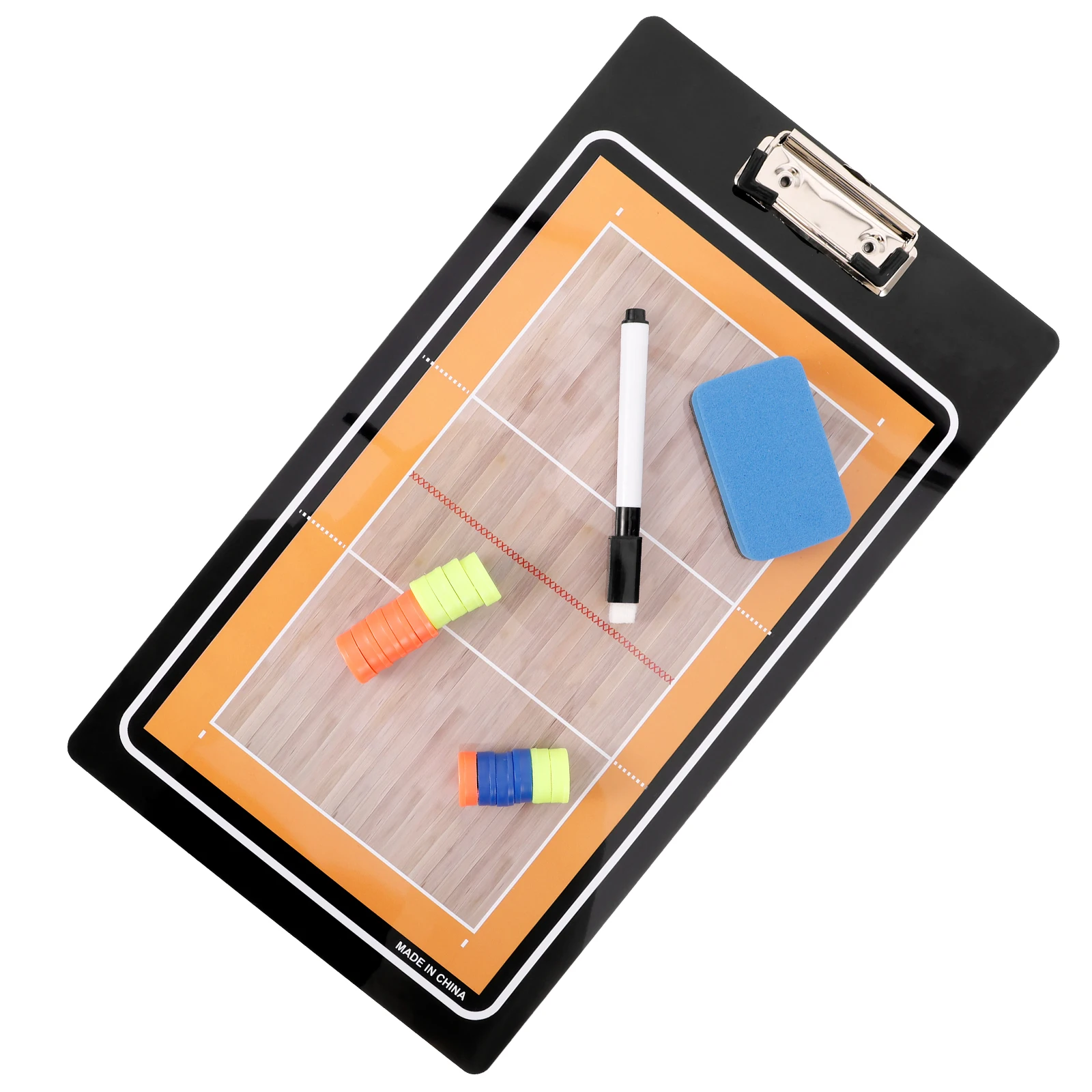 Volleyball Magnetic Coaching Board PVC Double Side Volleyball Coaches Clipboard Portable Match Whiteboard Coaches Board