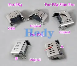 20PCS For PS4 SLIM Pro HDMI-compatible Socket Port Parts Replacement for PS5 Jack Port Socket Interface Connector