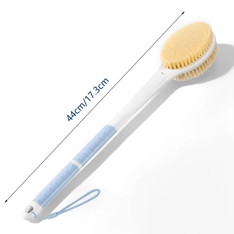 

Double Sided Body Bath Brush Back Scrubber Anti Slip Long Handle Exfoliating Brush for Shower or Dry Brushing