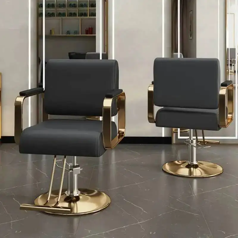 

Barber Chairs Beauty Hair Salon Speciality Cutting Swivel Recliner Spa Barber Chairs Waiting Adjustable Chaise Furniture QF50BC