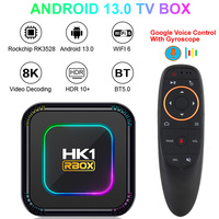 HK1 RBOX K8 Android 13.0 Smart TV Box Rockchip RK3528 max 4GB 128GB Set Top Box WIFI 6 8K Decoding BT 5.0 4K HDR10+ Media Player