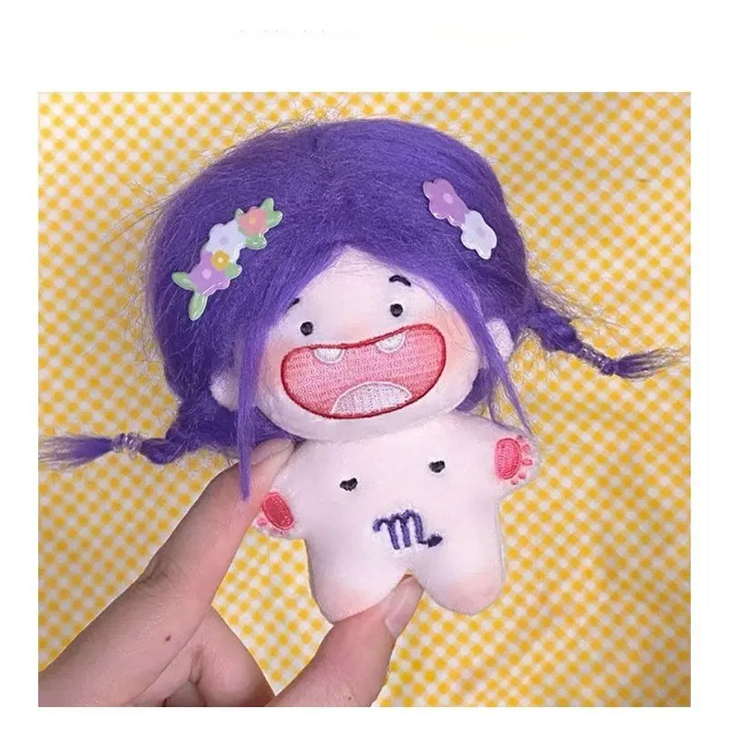 Diy Hairstyle Funny Toothless Plush Toys Twelve Constellations Fried Hair Doll Freely Change Hairstyle Creative Children's Gifts