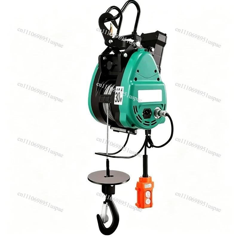 160KG/360KG Electric Hoist 220V Household Remote Control Portable Hoist Winch Air Conditioning Crane Electric Winch