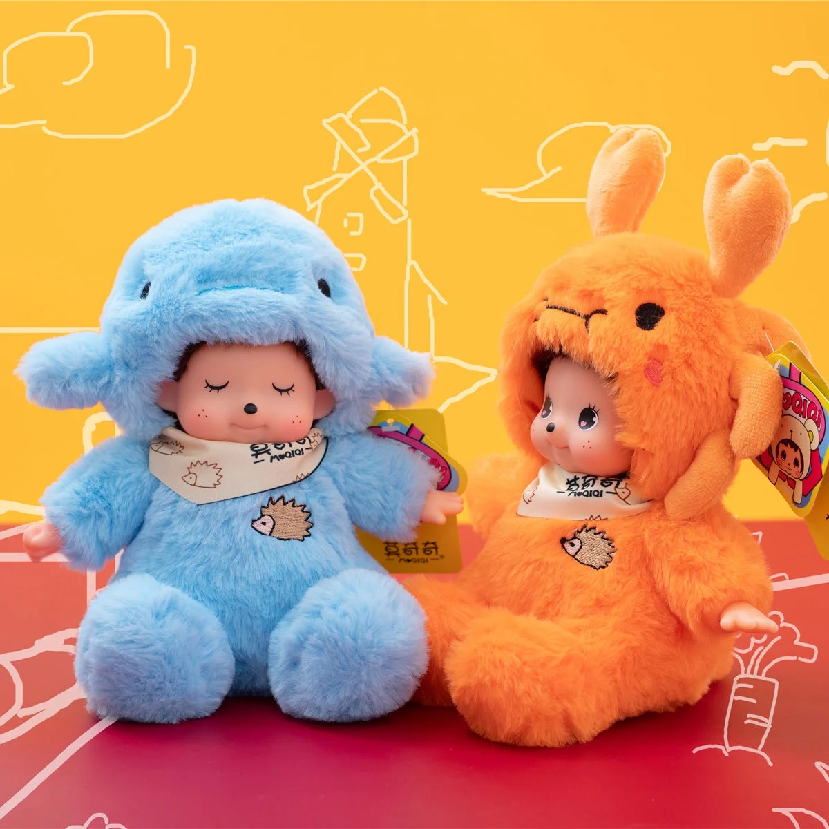 18 cm große Mochich-Plüschtiere mit Vinyl-Gesicht verwandeln sich in Delphin, Widder, Bärenkrabbe kann Hut entfernen. Niedliches Begleitzenspielzeug für Kinder oder Liebhaber