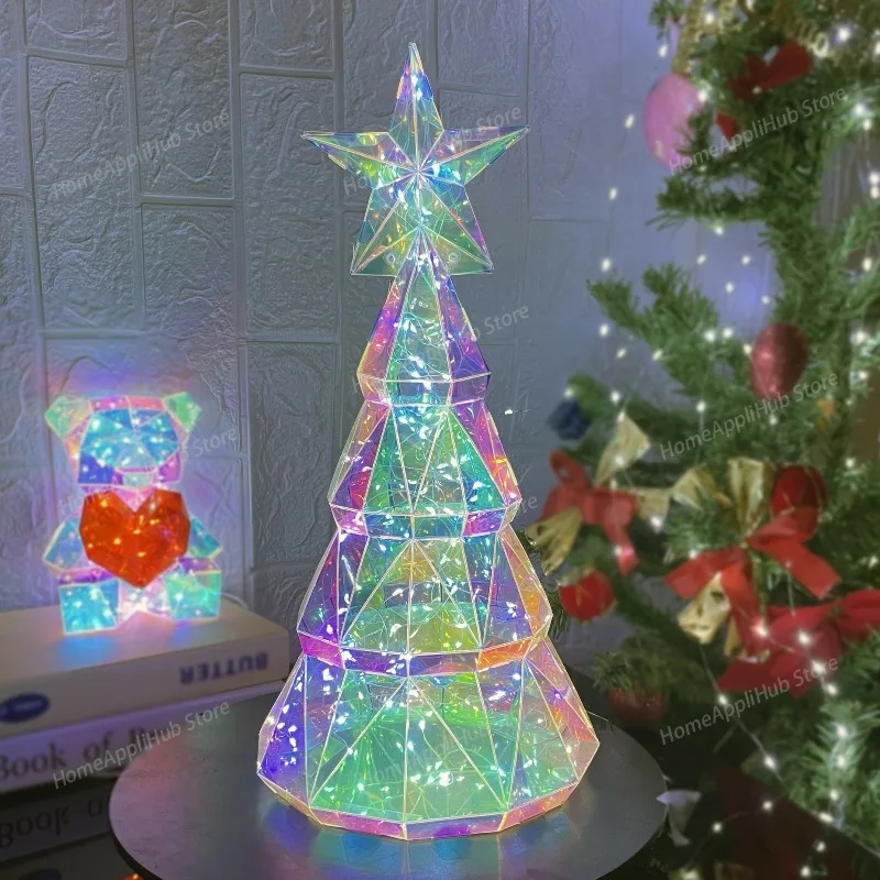 Christmas Decoration Symphony Christmas Tree Creative Luminous Ornament Colorful Night Light Holiday Birthday Decoration Gift