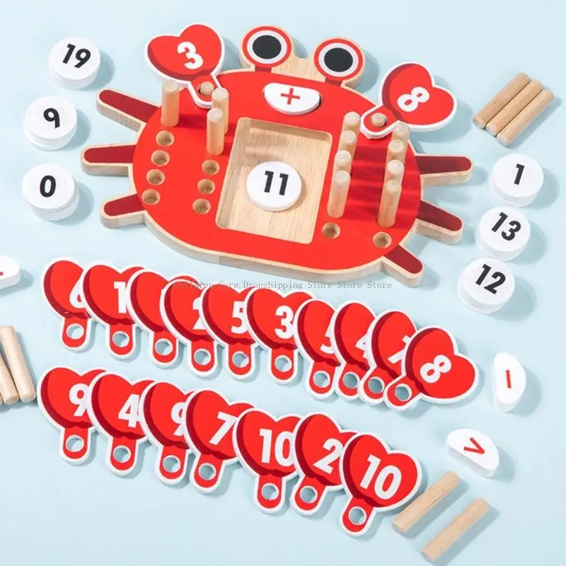 木製数学学習おもちゃ子供のための教育カウントゲーム番号シリンダー算術加算減算おもちゃ