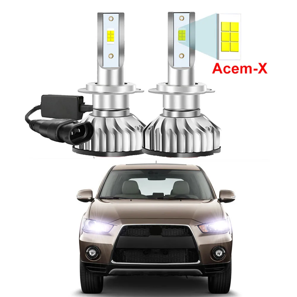 

2Pcs Car Led Headlight Bulb For Mitsubishi Outlander 2007-2013 (only fit original headlight bulb )High Low Beam LED