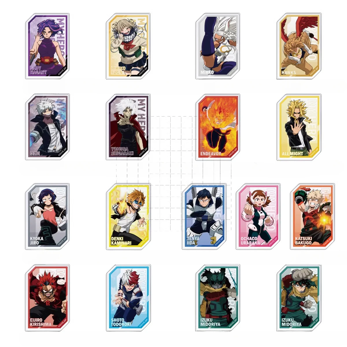 Game Bakugou Katsuki Midoriya Izuku Uraraka Ochako Shoto Todoroki Keychain Doll Anime Acrylic Keyring Pendant for Gift