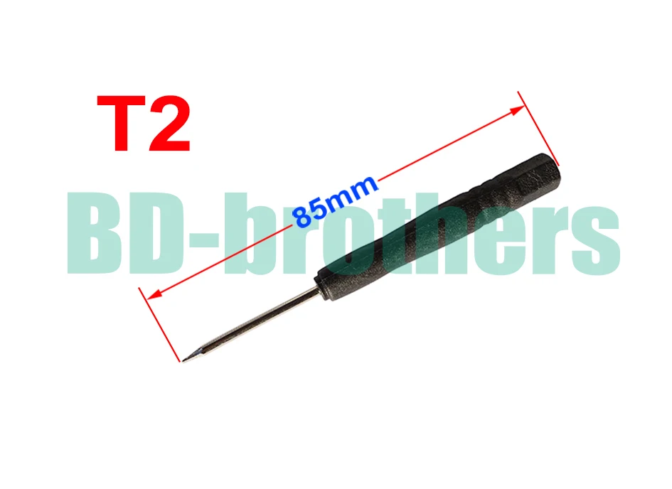 T2 Screwdriver Black 83mm Hex Torx Screw Drivers Open Tool for Hard Disk Circuit Board Phone Opening Repair 1000pcs/lot