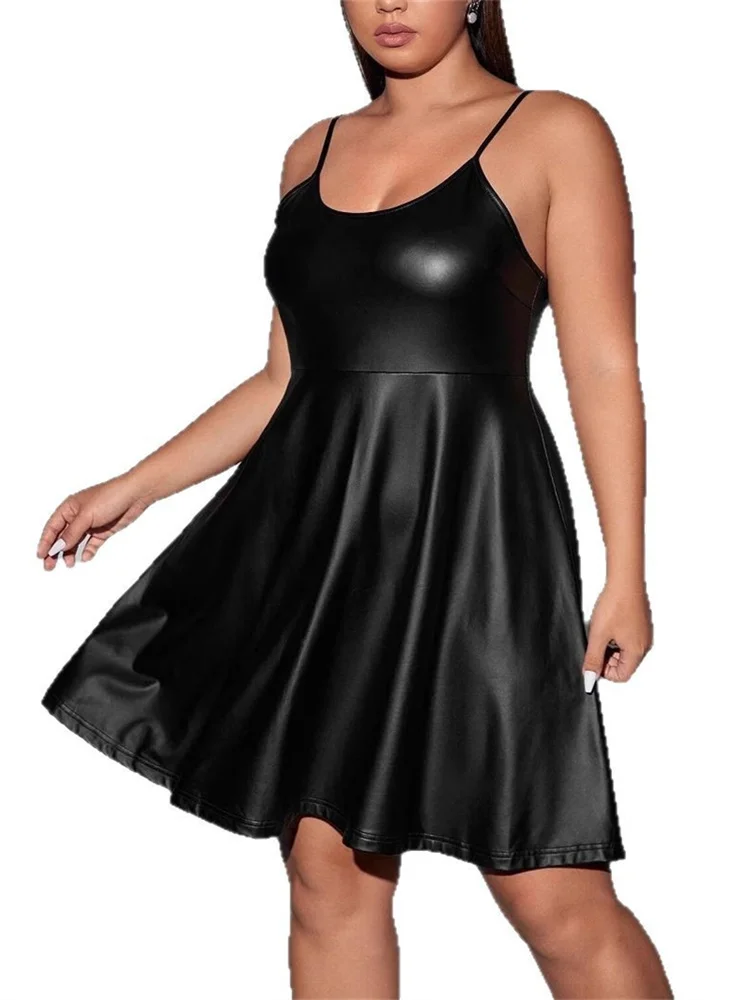 فستان Wmstar مقاس كبير للنساء للبيع بالجملة بدون حمالات بلون سادة بدون أكمام بخصر عالٍ فساتين متوسطة الطول للحفلات بنمط جديد مثير