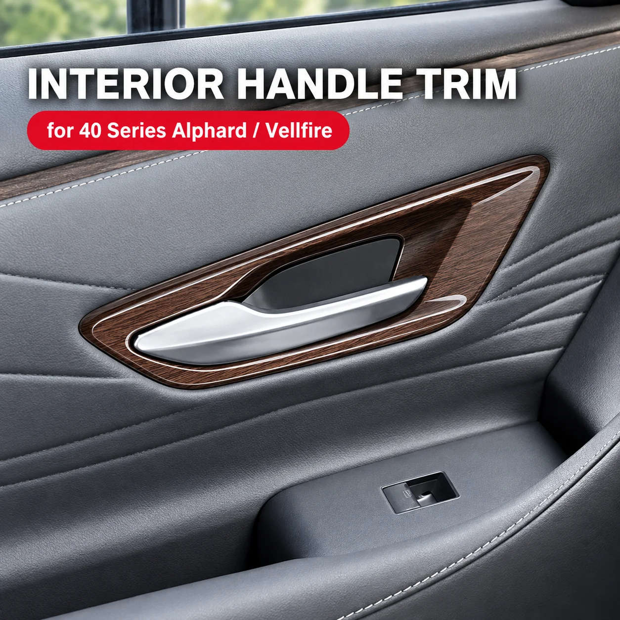 Car Interior Door Handle Cover Trim for Toyota Alphard Vellfire 40 Series ABS Front Frame LHD RHD protector Interior Accessories