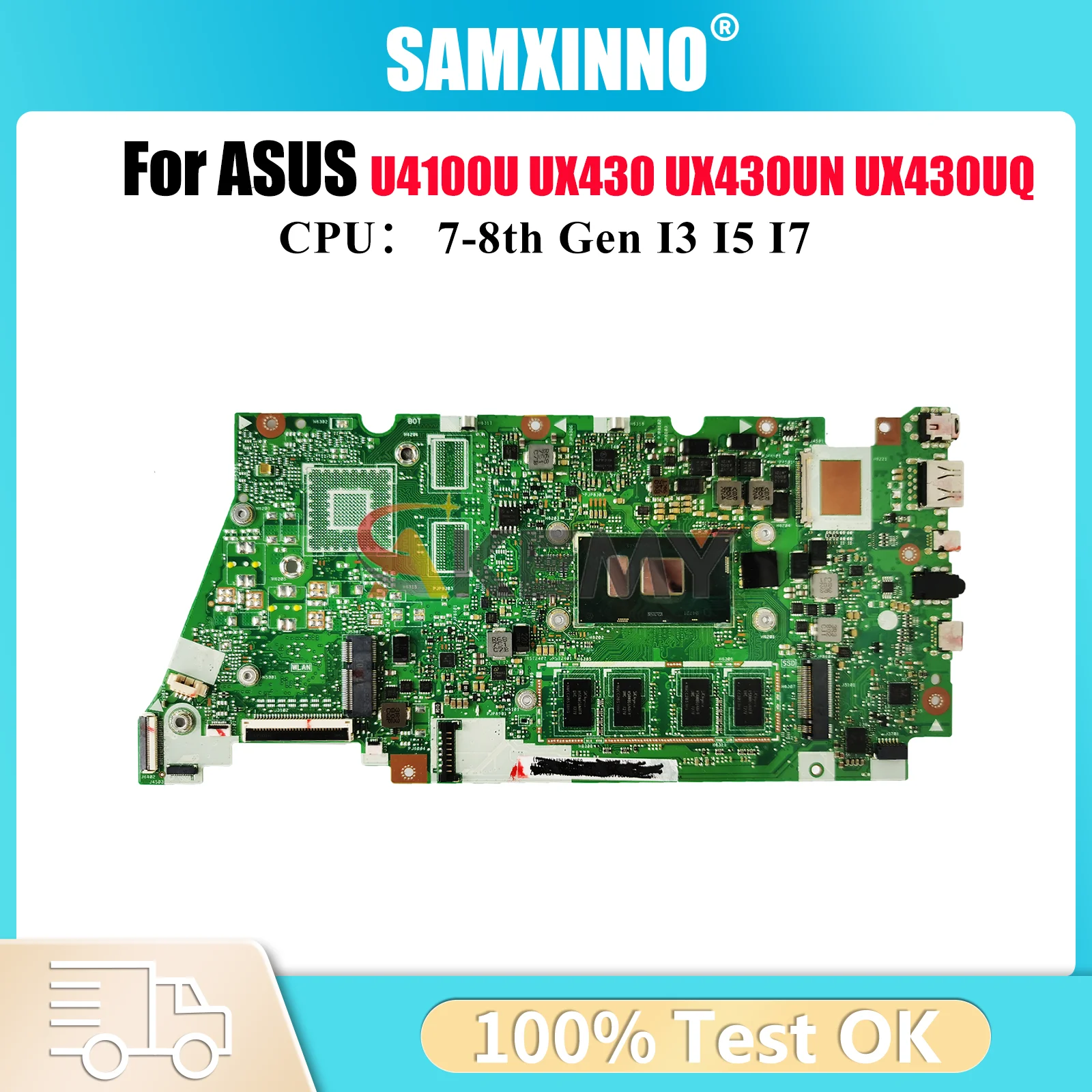 

UX430UA Laptop Motherboard For ASUS ZenBook UX430UN U4100U UX430UA UX430UQ UX430U Mainboard With I3 I5 I7 CPU 100% tests OK stk