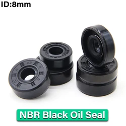 2/5/10pcs NBR Oil Seal ID 8mm TC-8*14/15/16/18/22*4/4.5/5/7/8mm Nitrile Rubber Shaft Double Lip Oil Seals Gasket