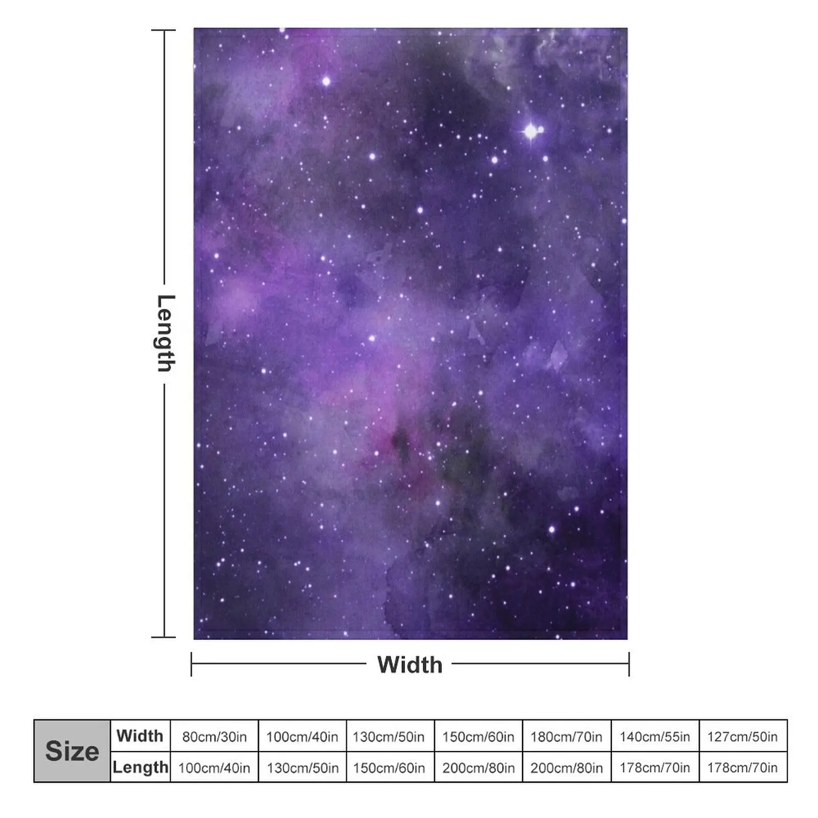 Amethyst watercolor galaxy Throw Blanket Picnic Furry Blankets For Bed Blankets