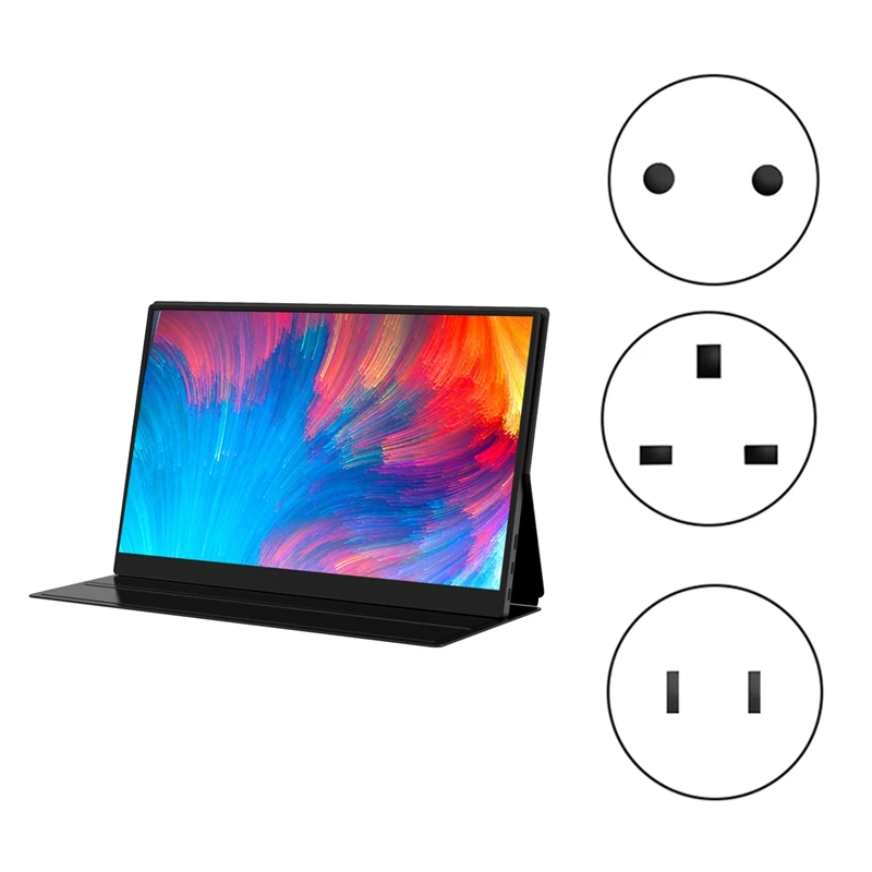 15.6 Inch Portable Monitor 1920X1080 LED Backlight Display Gaming Monitor Type C HD Fit For Switch PC TV Box UK Plug