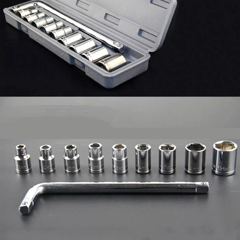 For Screw Unloading 1 Set Universal Wrench Socket Car Multi-function Repair Tools  Ratchet Lug Wrench Socket Kit Household Tools