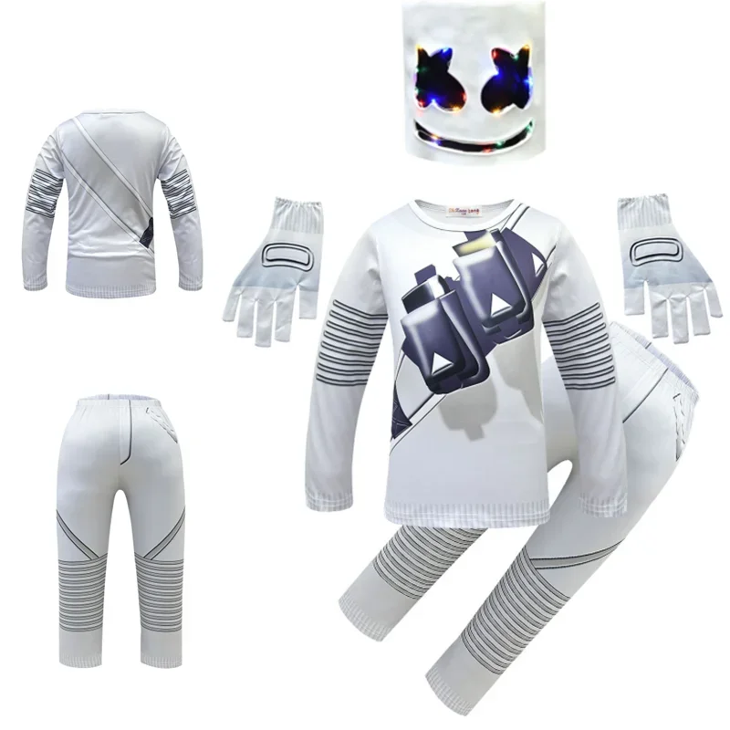 子供のためのFortniteヘッドギア,面白いコスチューム,男の子のためのコスプレ衣装,ハロウィーンパーティー,音楽