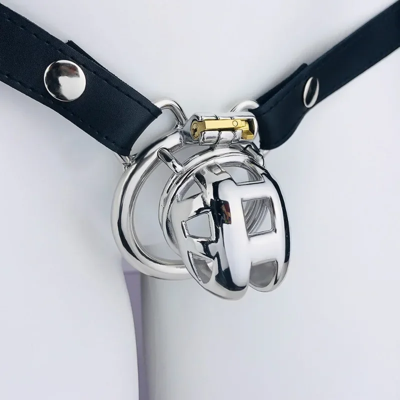 New Stainless Steel Chastity Cage Penis Abstinence Restraint Device Chastity Lock Anti-Cheating Adult Erotica Male Erotic Toys.