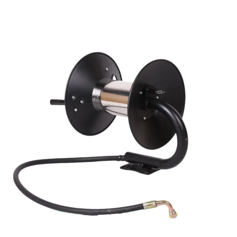 High Pressure Pipe Reel Lubricating  Drum Hand Winding Equipment For Industrial Pipe Finishing Storage And Maintenance