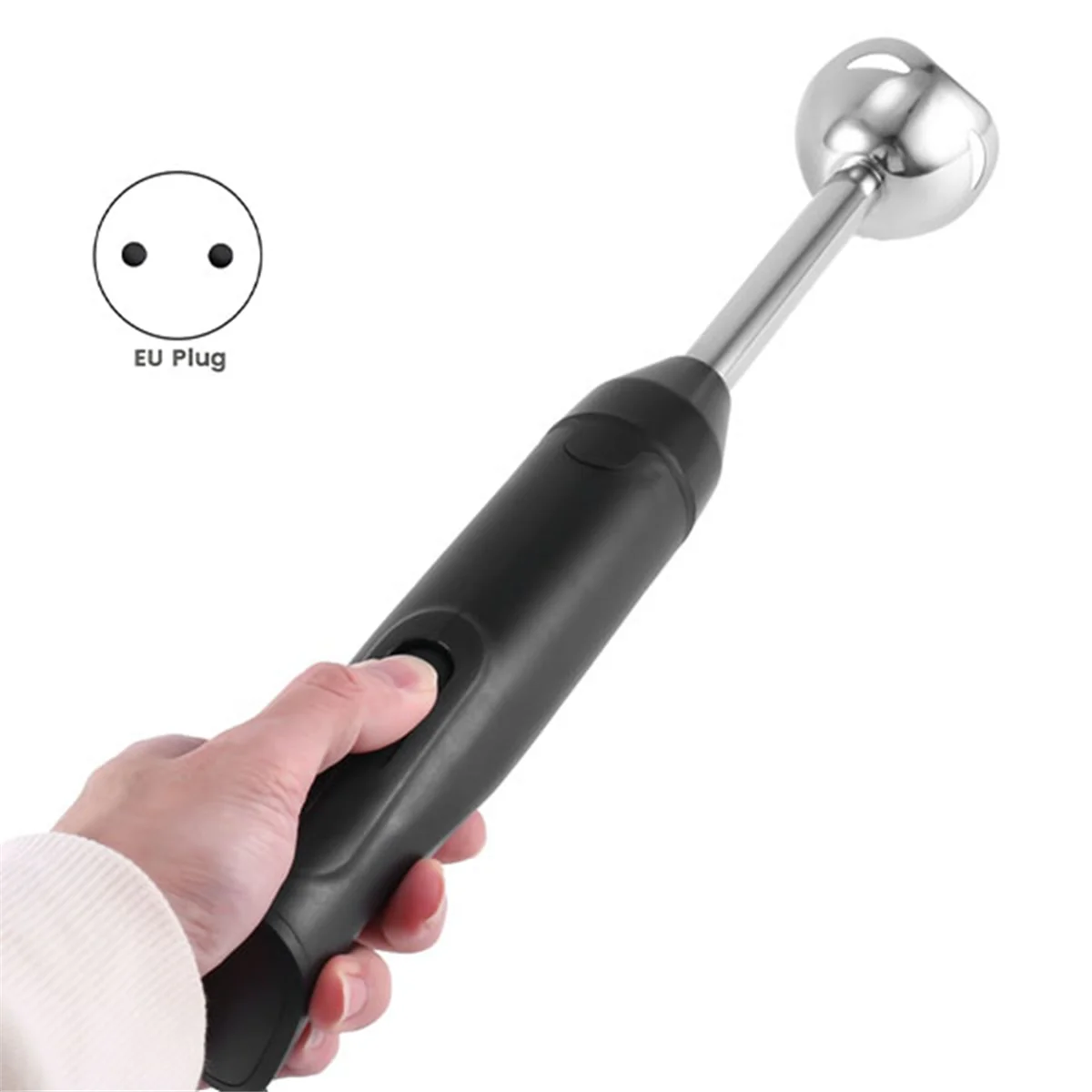 Immersion Hand Stick Blender Electric Food Vegetable Grinder Hand-Held Cooking Complementary Food Machine EU Plug Black TQ