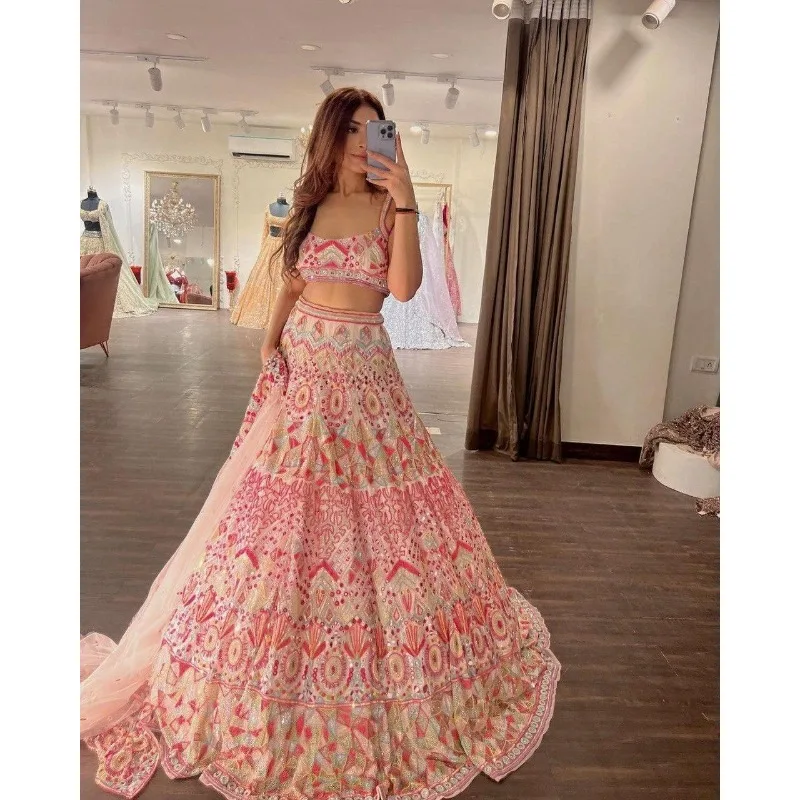 

Lehenga CholI Bollywood Wedding Party in India Pakistani Wear Readymade