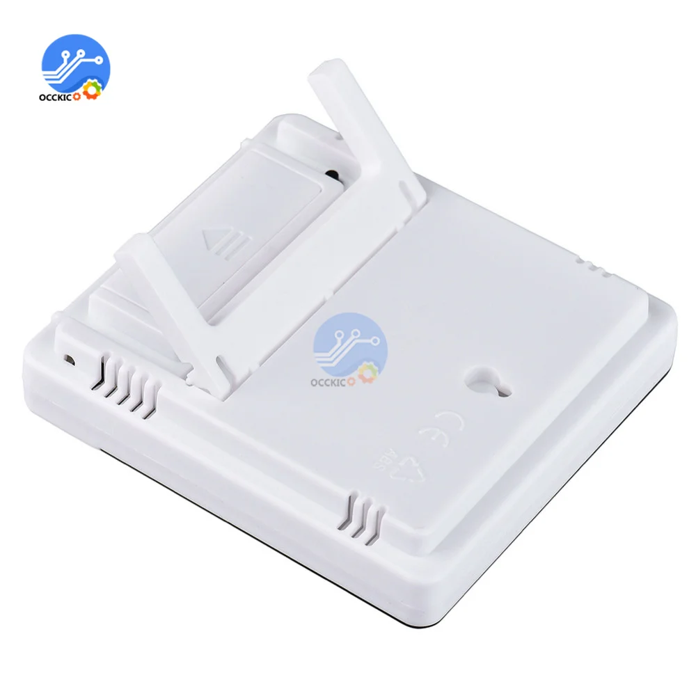 HTC-1 Indoor Kamer Lcd Digitale Elektronische Thermometer Hygrometer Meten Temperatuur-vochtigheidsmeter Wekker Weerstation