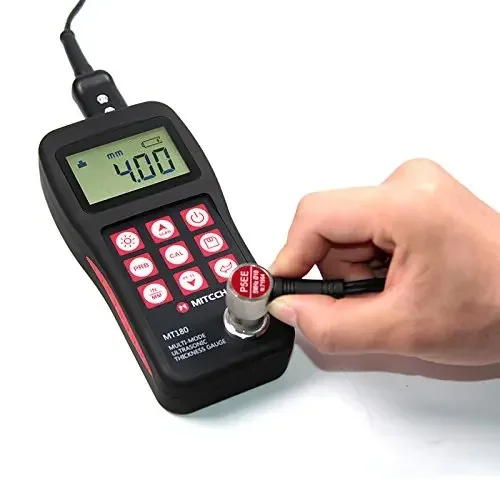 4.5 Digits Ultrasonic Metal Plastic Ceramics Glass Thickness Gauge Meter Tester with Through Coating Thickness Measurement MT180